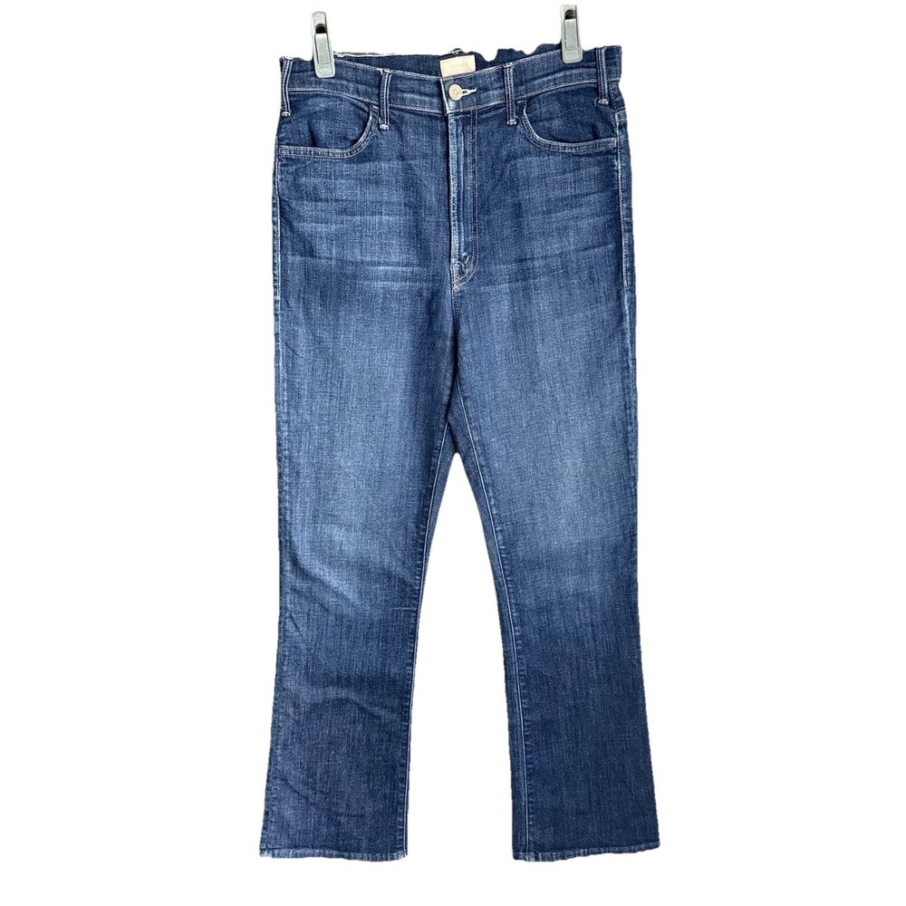 MOTHER The Hustler Ankle Clean Sweep Wash Jeans Blue Size 31 High Rise Cropped